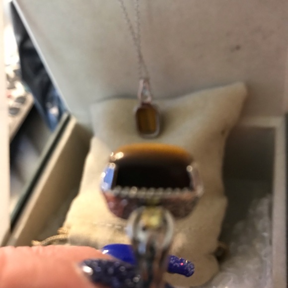 NWT South African Tigers Eye Ring & Pendant Set - Picture 3 of 6